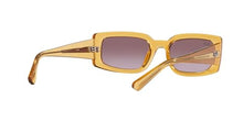 Load image into Gallery viewer, Ray-Ban Women's RB4395 Kiliane Square Sunglasses, Transparent Yellow/Gradient Violet, 54 mm