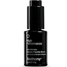 Load image into Gallery viewer, Anthony High Performance Anti-Wrinkle Glycolic Peptide Serum. Anti-Aging Lifting Moisturizer with Glycolic Acid, Peptides, Biotin, Pullulan, and Algae Extract. Hydrates All Types of Skins (1 Fl Oz)