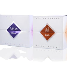 Load image into Gallery viewer, RASASI Abyan EDP (Couple Set) Men & Women - 95 ML (3.2 oz) I Amber, Wood, Vanilla, Leather, Musk & Woody I