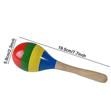 Load image into Gallery viewer, Maracas Hand Percussion Rattles, Wooden Rumba Shaker Musical Instrument for Kids Adults, Set of 2