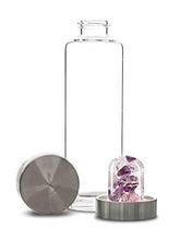 Load image into Gallery viewer, VitaJuwel ViA WELLNESS - Crystal Water Bottle with Amethyst, Rose Quartz & Clear Quartz