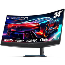 Load image into Gallery viewer, INNOCN 34G1R 34" Curved Ultrawide Gaming Monitor 3440 x 1440p 165Hz PC Computer Monitor Gamer, USB Type C Power Delivery, HDMI, DP, Built-in 2.1 Stereo Speakers, Charger Pad, Black