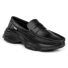 Load image into Gallery viewer, Riffway Men's Height Increasing Casual Sneaker Loafer/Leather Uniform Dress Shoe/Casual Shoes/Men Casual Shoes (Black, US Footwear Size System, Adult, Men, Numeric, Medium, 7)