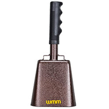 Load image into Gallery viewer, 10 Inch Steel Cowbell with Handle Cheering Bell for Sports Events Large Solid School Bells & Chimes Percussion Musical Instruments Call Bell Alarm(Copper)