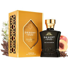 Load image into Gallery viewer, H HABIBI Desert Oud Arabian Fragrance for Men - Floral, Woody, Patchouli Cologne for Men - Warm, Sweet & Spicy Niche Eau de Parfum Men - Blended with Rare Exotic Notes Made In USA