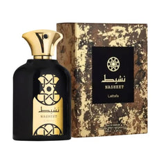 Load image into Gallery viewer, Lattafa Perfumes Nasheet EDP - Eau De Parfum 100ml(3.4 oz) Unisex | Guaiac Wood, Nutmeg, Sandalwood
