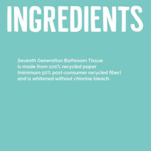Load image into Gallery viewer, Seventh Generation Toilet Paper White Bathroom Tissue 2-ply 100% Recycled Paper without Chlorine Bleach 24 count, (Pack of 2)