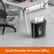 Load image into Gallery viewer, Amazon Basics 8-Sheet Cross Cut Paper Shredder and Credit Card Shredder - Black