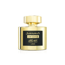 Load image into Gallery viewer, Lattafa Perfumes Confidential Private Gold for Unisex Eau de Parfum Spray, 3.4 Ounce