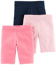 Load image into Gallery viewer, Simple Joys by Carter's Baby Girls' 3-Pack Bike Shorts, Pink/Navy, 4T