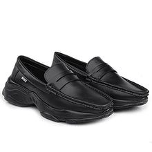 Load image into Gallery viewer, Riffway Men's Height Increasing Casual Sneaker Loafer/Leather Uniform Dress Shoe/Casual Shoes/Men Casual Shoes (Black, US Footwear Size System, Adult, Men, Numeric, Medium, 7)
