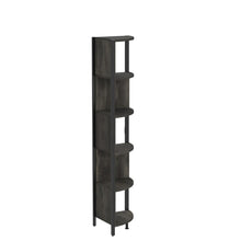 Load image into Gallery viewer, YITAHOME 6-Tier Corner Shelf, 68.8" Tall Industrial Free Standing Corner Bookshelf, 6 Shelf Display Corner Bookcase Open Small Book Shelves for Bedroom, Living Room, Small Space, Charcoal Gray + Black