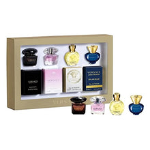 Load image into Gallery viewer, Versace Gifts & Sets Womens Mini Set (Crystal Noir/Bright Crystal/Eros Pour Femme EDT, Pour Femme Dylan Blue EDP)