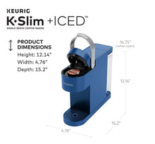 Load image into Gallery viewer, Keurig K-Slim + ICED Single Serve Coffee Maker, Brews 8 to 12oz. Cups, Blue