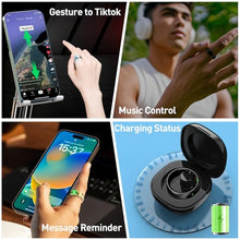 Load image into Gallery viewer, Smart Ring Health Tracker for Women & Men, Fitness Ring with Sleep & Motion Tracking, Touch Control, No Subscription Required, Compatible with iOS & Android (Gold, 10)