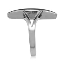 Load image into Gallery viewer, Silvershake Long Created Black Onyx Inlay White Gold Plated 925 Sterling Silver Ring Size 5