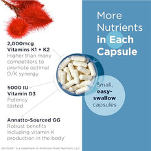 Load image into Gallery viewer, Designs for Health Vitamin D Supreme - Vitamin D 5000 IU with 2000mcg Vitamin K as MK4 for Bone Health, Heart Health & Immune Support - Vitamin D3 Enhanced with GG Supplement (60 Capsules)