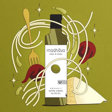 Load image into Gallery viewer, Madhava Organic Olive Oil, 1L Tin, 100% Pure, Single Source, Traceable, Cold Extracted, Non-Gmo, No Pesticides, Gluten Free, Vegan, Kosher, Extra Virgin, 33.8 Fl Oz