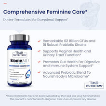 Load image into Gallery viewer, 1MD Nutrition BiomeMD Probiotics for Women - Daily Prebiotics and Probiotics for Women - More than 60 Billion CFUs, 15 Strains - Womens Probiotic to Support Urinary & Vaginal Health - 30 Capsules