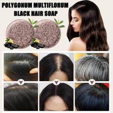 Load image into Gallery viewer, TYAYW Grey Hair Coverage Shampoo Soap 2Pcs, Shouwu Darkening Shampoo Bar for Gray Hair, Natural Blackening Hair Soap for Hair Hydrating & Moisturizing(Polygonum Multiflorum for Grey Hair)