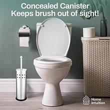 Load image into Gallery viewer, Chrome Stainless Steel Modern Toilet Brush & Holder Set (2 Pack) - Modern Toilet Bowl Brush Holder - Cleaner Toilet Brushes Bathroom Accessories - Bathroom Bowl Cleaner Brush with Caddy