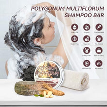 Load image into Gallery viewer, Hair Darkening Shampoo Bar, Shouwu Darkening Shampoo Bar for Gray Hair All nature Organic Hair Blackening Shampoo Bar (polygonum Multiflorum for Grey Hair)