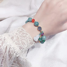 Load image into Gallery viewer, Feng Shui Handmade Chinese Wu Lou Hu Lou Bracelet for Health and Protection (GREEN)