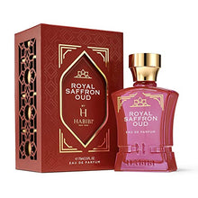 Load image into Gallery viewer, H HABIBI Royal Ambery Saffron Perfume Oud Arabian for Men & Women - Warm, Woody, Aromatic Fragrance for Men & Women - With Notes of Jasmine, Patchouli, Sandalwood & Amber Perfume - Eau de Parfum