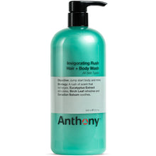 Load image into Gallery viewer, Anthony Mens Body Wash and Shampoo: Invigorating Rush 2-In-1 Liquid Gel Soap & Hair Shampoo – Pine Wood Scent Contains Eucalyptus Extract, Canadian Balsam & Birch Leaf 32 Fl. Oz