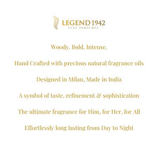 Load image into Gallery viewer, Legend 1942 Luxe Perfumes by Amitabh Bachchan | Heritage White Long Lasting Perfume For Men & Women | Cologne - Woody Fragrance | Birthday Anniversary Husband Wife Gifts | Everyday Essentials | 100Ml