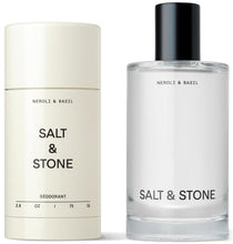 Load image into Gallery viewer, Salt & Stone Signature Scent Duo Set | 48 Hour Aluminum-Free Deodorant & Hydrating Body Mist | Skincare-Infused Deodorant & Body Spray | Neroli & Basil