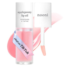 Load image into Gallery viewer, NOONI Korean Lip Oil - Applepeony | Long-Lasting, Moisturizing, Plumping, Revitalizing for Dry Lips, Waterproof, No Peel Off, Hydrating Lip Stain, Stocking Stuffers, Cute Stuff, 0.12 FL Oz