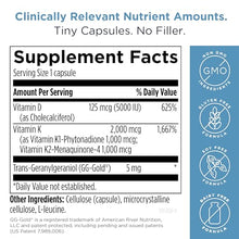 Load image into Gallery viewer, Designs for Health Vitamin D Supreme - Vitamin D 5000 IU with 2000mcg Vitamin K as MK4 for Bone Health, Heart Health & Immune Support - Vitamin D3 Enhanced with GG Supplement (60 Capsules)