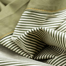 Load image into Gallery viewer, PEIHOT Low Rise Striped Denim Pants for Women Pull On Drawstring Boho Baggy Jeans Trendy 2025 Green