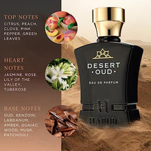 Load image into Gallery viewer, H HABIBI Desert Oud Arabian Fragrance for Men - Floral, Woody, Patchouli Cologne for Men - Warm, Sweet & Spicy Niche Eau de Parfum Men - Blended with Rare Exotic Notes Made In USA