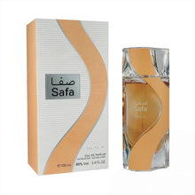 Load image into Gallery viewer, Nusuk Safa Unisex Eau De Parfum Juicy Lemon & Strawberry Top Notes Creamy Coconut & Nectar Floral Heart Warm Vanilla, Musk & Ambrox Base Sweet, Playful, Long-Lasting Fragrance 100ml