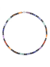 Load image into Gallery viewer, Top Plaza 7 Chakra Crystal Stone Beaded Necklace for Men Natural Gemstone Beads Necklace Handmade Balance Mens Necklace Protection Amulet Jewelry Gifts