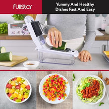 Load image into Gallery viewer, Fullstar Vegetable Chopper - Food Chopper - Onion Chopper - Vegetable Slicer & Spiralizer - Veggie Chopper with Container - Kitchen Gadgets - Home Essentials - Kitchen Accessories (4 in 1, White)