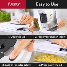 Load image into Gallery viewer, Fullstar Vegetable Chopper - Food Chopper - Onion Chopper - Vegetable Slicer & Spiralizer - Veggie Chopper with Container - Kitchen Gadgets - Home Essentials - Kitchen Accessories (4 in 1, White)