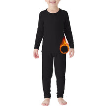 Load image into Gallery viewer, Girls Underwear Kids Thermal Underwears Toddler Winter Base Layer Long Johns Sets for Boys A Black Large (100) /3T-4T