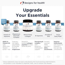 Load image into Gallery viewer, Designs for Health Vitamin D Supreme - Vitamin D 5000 IU with 2000mcg Vitamin K as MK4 for Bone Health, Heart Health & Immune Support - Vitamin D3 Enhanced with GG Supplement (60 Capsules)
