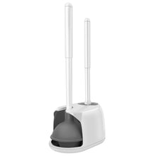 Load image into Gallery viewer, SetSail Toilet Brush and Plunger Set, Toilet Plungers for Bathroom Heavy Duty Toilet Bowl Brush and Holder Hidden Toilet Plunger and Brush Set for Deeply Cleaning