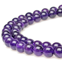 Load image into Gallery viewer, MJDCB 5A Natural South Africa Amethyst Gemstone Round Stone Beads for Jewelry Making DIY Bracelet Necklace (6mm)