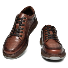 Load image into Gallery viewer, Casual Sneaker, Genuine Leather Lace-up Oxford Shoes for Men Brown 10