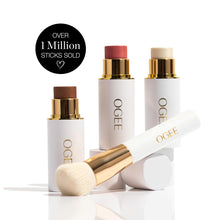 Load image into Gallery viewer, Ogee Face Stick Radiant Collection Trio - Contour Stick Makeup Collection - Certified Organic Contour Palette - Includes Bronzer Stick, Blush Stick & Highlighter Stick