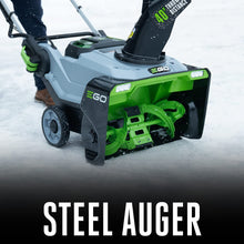 Load image into Gallery viewer, EGO Power+ 21" Electric Snow Blower, Gray/Black, Cordless Steel Auger, Includes (2) 56V 5.0Ah Batteries and Dual Port Charger, SNT2112