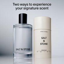 Load image into Gallery viewer, Salt & Stone Signature Scent Duo Set | 48 Hour Aluminum-Free Deodorant & Hydrating Body Mist | Skincare-Infused Deodorant & Body Spray | Neroli & Basil