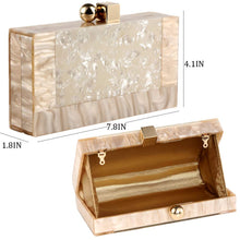 Load image into Gallery viewer, Menurra Women Acrylic Evening Clutch bag Glitter Marble Purse Handbag for Wedding Cocktail Party Prom