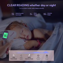 Load image into Gallery viewer, Forehead Thermometer for Adults, Kids & Babies, No-Touch Digital Thermometer with LCD Backlight Display, Fever Alarm and 1s Instant Reading - Purple