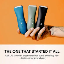 Load image into Gallery viewer, MERIDIAN The Trimmer Original - Body Hair Trimmer for Men, Electric Shaver for Pubic Hair, Chest, Legs & Bikini, Waterproof & Rechargeable, Sage
